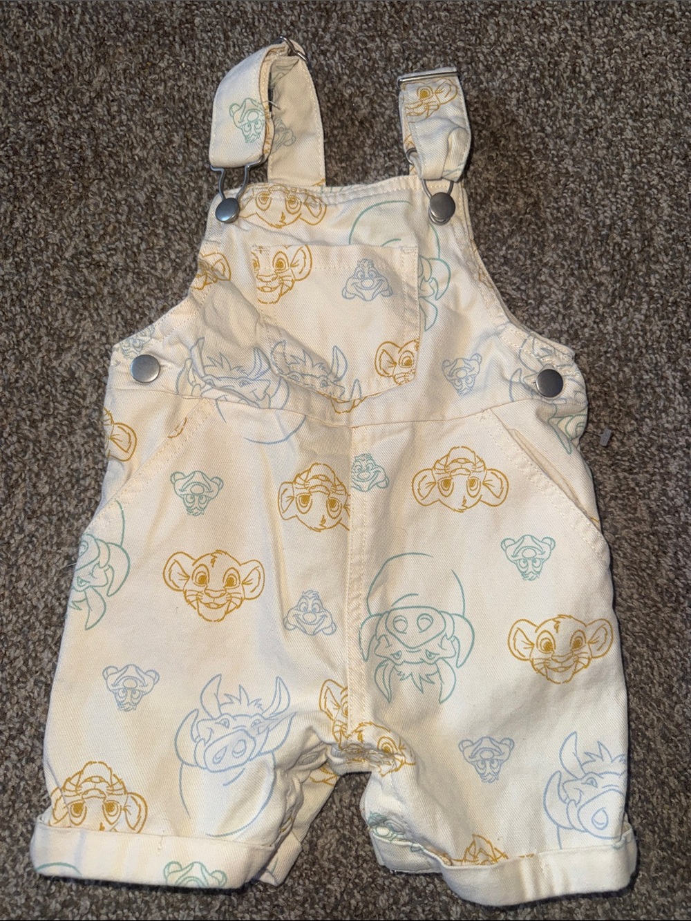 🛍 PRETTY LITTLE GIRLS DISNEY OVERALLS DRESS SIZE 12 MONTHS 🛍